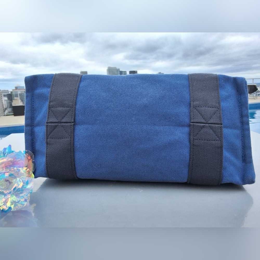 Authentic Hermes blue canvas bag great condition with small bag inside - Picture 10 of 10